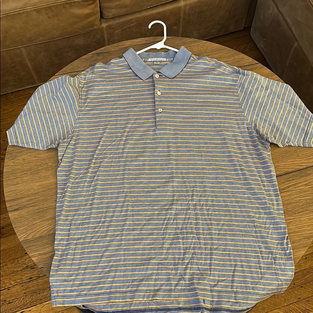 Peter Millar Blue and Yellow Polo Shirt